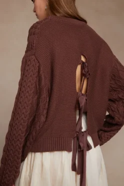 Chan Luu Knitwear^Georgina Sweater Walnut