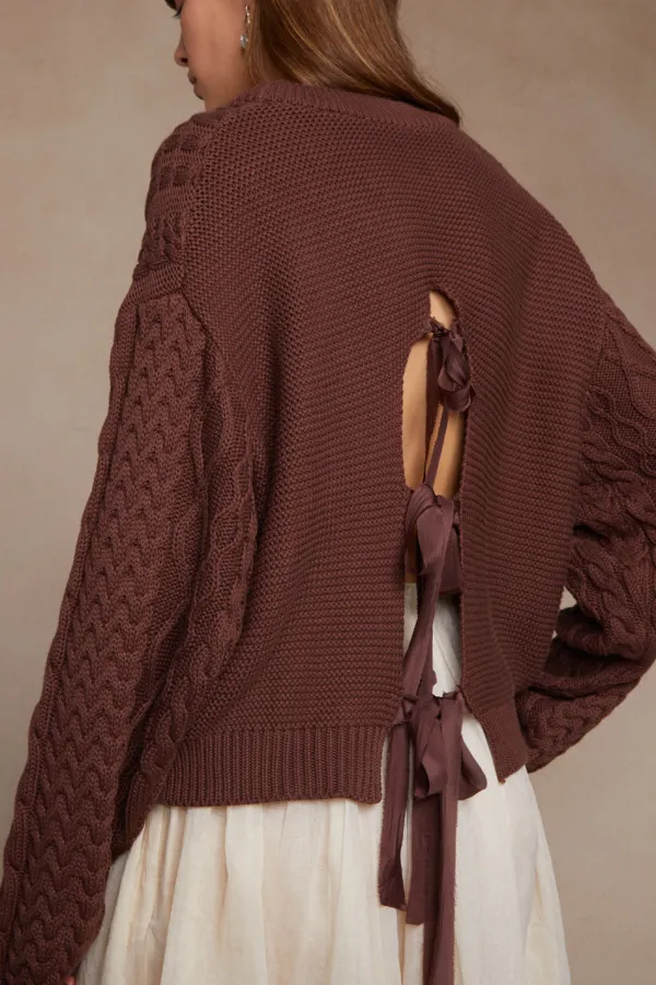 Chan Luu Knitwear^Georgina Sweater Walnut