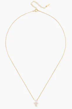 Chan Luu Necklaces^Gold & Pearl Playa Cross Necklace