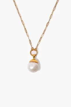 Chan Luu Necklaces^Gold Dipped Pearl Pendant Necklace