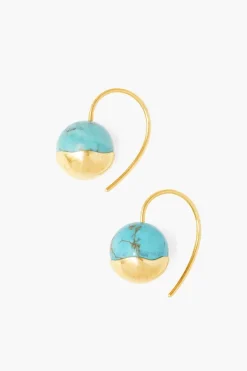 Chan Luu Earrings^Gold Dipped Turquoise Earrings