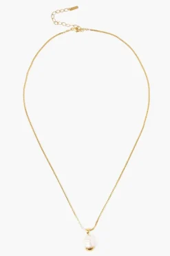 Chan Luu Necklaces^Gold Dipped White Pearl Necklace