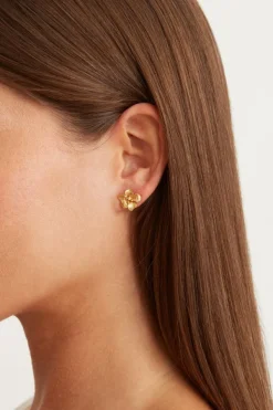 Chan Luu Earrings^Gold Hibiscus Stud Earrings