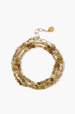 Chan Luu Bracelets^Granada Naked Wrap Bracelet Green Garnet