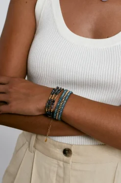 Chan Luu Bracelets^Granada Naked Wrap Bracelet Iolite Gold