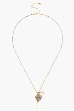 Chan Luu Necklaces^Grey Pearl And Heart Charm Necklace