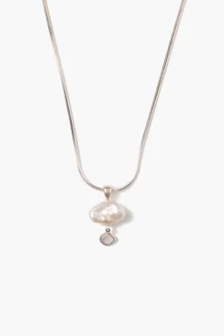Chan Luu Necklaces^Hilo Pearl And Diamond Necklace Silver