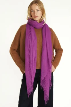 Chan Luu Scarves^Hyacinth Violet Cashmere And Silk Scarf