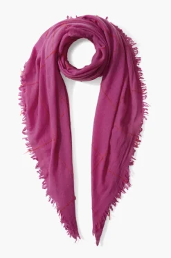 Chan Luu Scarves^Hyacinth Windowpane Cashmere Scarf