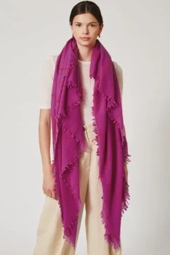 Chan Luu Scarves^Hyacinth Windowpane Cashmere Scarf