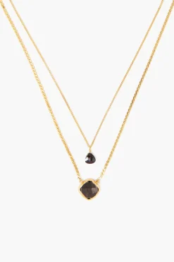 Chan Luu Necklaces^Hypersthene And Black Spinel Duo Gold Cliff Necklace