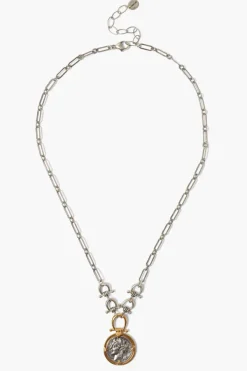 Chan Luu Necklaces^Imperatrice Coin Necklace Silver Mix