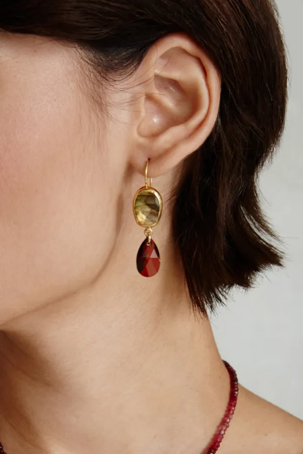 Chan Luu Earrings^Ingrid Drop Earrings Burgundy Mix