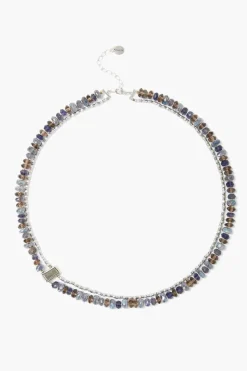 Chan Luu Necklaces^Iolite Mix And Silver Bead Pre-Layered Necklace