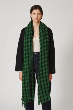 Chan Luu Scarves^Ivy Checkered Wool Scarf