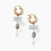 Chan Luu Earrings^Jolie Hoop Earrings Aquamarine Mix