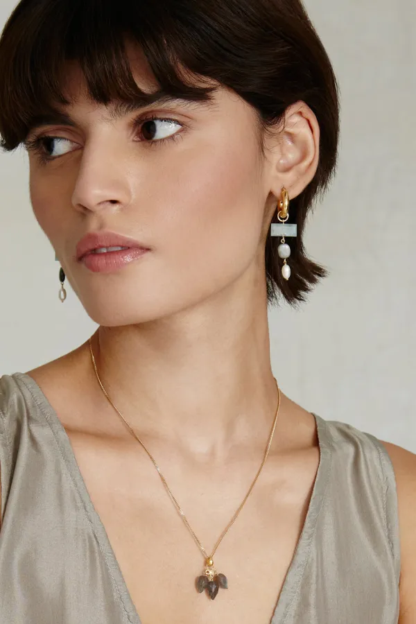 Chan Luu Earrings^Jolie Hoop Earrings Aquamarine Mix