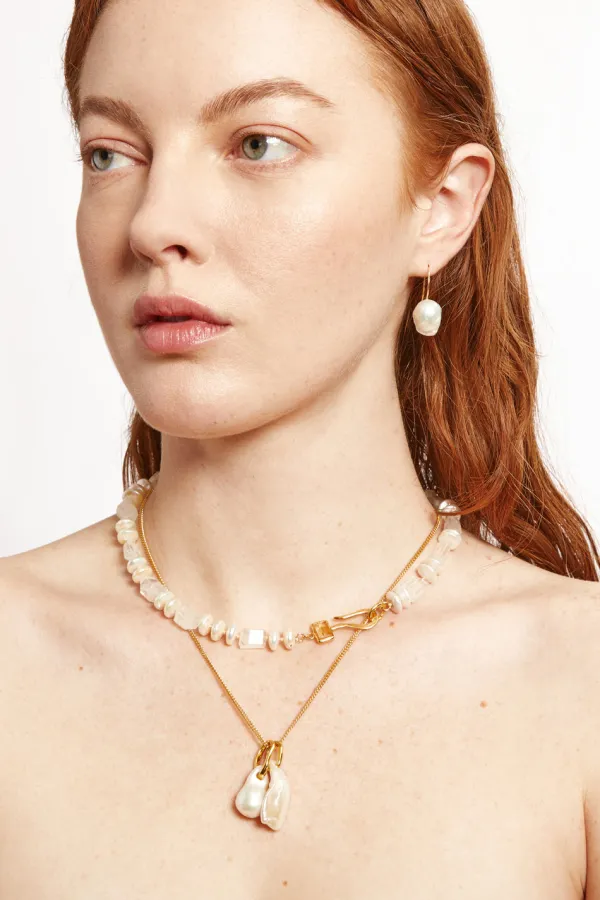 Chan Luu Earrings^14K Baroque Earrings White Pearl