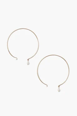 Chan Luu Earrings^14K Belle Hoop Earrings Maxi White Pearl