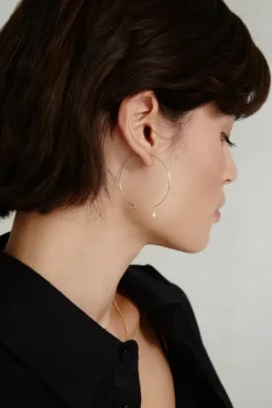 Chan Luu Earrings^14K Belle Hoop Earrings Maxi White Pearl