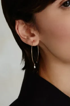 Chan Luu Earrings^14K Belle Hoop Earrings Maxi White Pearl