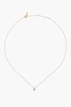 Chan Luu Necklaces^14K Gold And White Diamond Initial Necklace