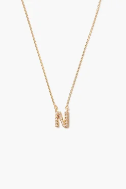 Chan Luu Necklaces^14K Gold And White Diamond Initial Necklace