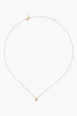 Chan Luu Necklaces^14K Gold And White Diamond Initial Necklace