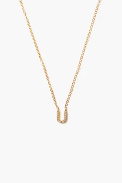 Chan Luu Necklaces^14K Gold And White Diamond Initial Necklace