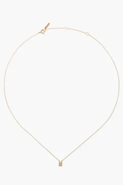 Chan Luu Necklaces^14K Gold And White Diamond Initial Necklace