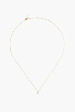 Chan Luu Necklaces^14K Gold And White Diamond Initial Necklace