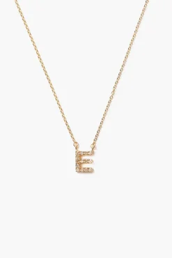 Chan Luu Necklaces^14K Gold And White Diamond Initial Necklace