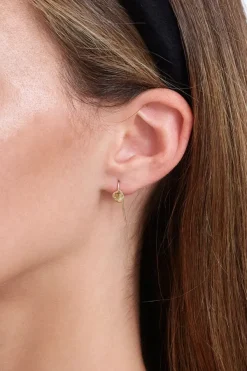 Chan Luu Earrings^14K Gold Coin And Diamond Earrings