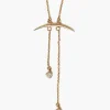 Chan Luu Necklaces^14K Gold Diamond Lariat Horn Necklace