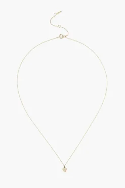 Chan Luu Necklaces^14K Gold Heart Necklace With Diamond Inlay