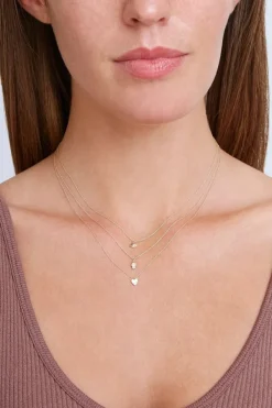Chan Luu Necklaces^14K Gold Heart Necklace With Diamond Inlay