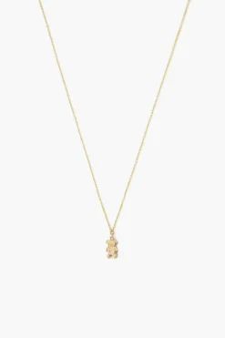 Chan Luu Necklaces^14K Gold Teddy Bear Necklace With Diamond Inlay