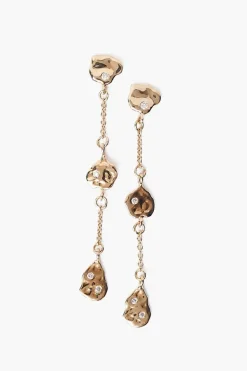 Chan Luu Earrings^14K Gold Tiered Coin And Diamond Earrings