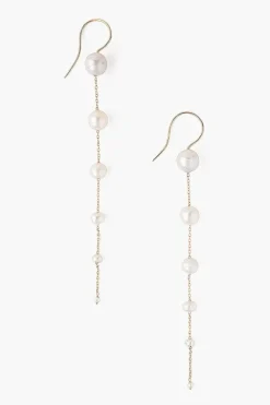 Chan Luu Earrings^14K Graduated White Pearl Earrings