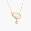 Chan Luu Necklaces^14K Quartz Diamond Drop Gold Cliff Necklace