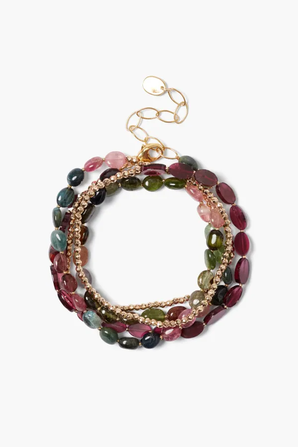 Chan Luu Bracelets^Kenai Naked Wrap Bracelet Tourmaline Mix