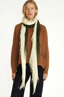 Chan Luu Scarves^Kombu Green Dip-Dyed Cashmere And Silk Scarf