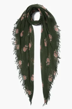 Chan Luu Scarves^Kombu Hibiscus Floral Cashmere And Silk Scarf