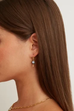 Chan Luu Earrings^Kyanite And Pearl Drop Earrings