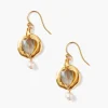 Chan Luu Earrings^Labradorite & Pearl Ostra Earrings