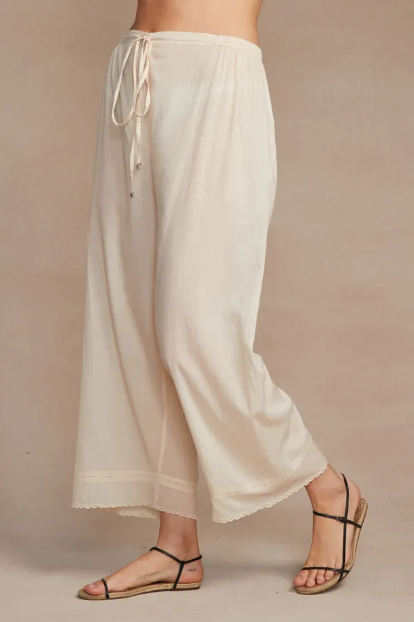 Chan Luu Bottoms^Lana Drawstring Pant Antique White