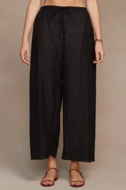 Chan Luu Bottoms^Lana Drawstring Pant Black