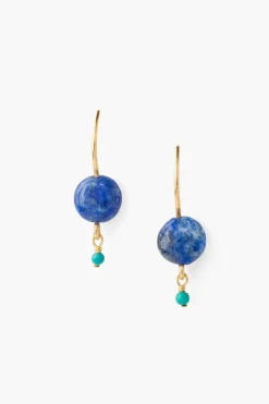 Chan Luu Earrings^Lapis Coin Earrings