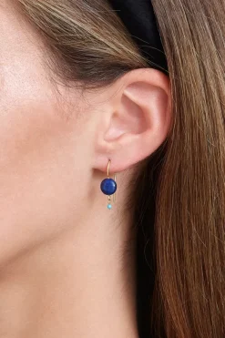 Chan Luu Earrings^Lapis Coin Earrings
