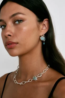 Chan Luu Earrings^Luna Stud Earrings Aquamarine